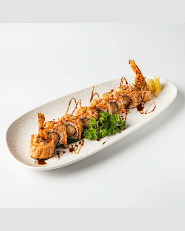 Uramaki com camarão empanado